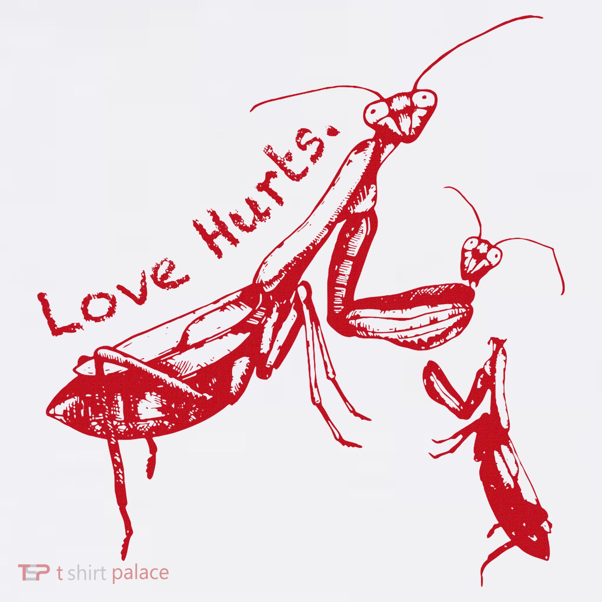 Funny Praying Mantis Retro Love Hurts Graphic Hat