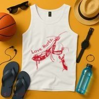 Funny Praying Mantis Retro Love Hurts Graphic Tank Top thumb 4