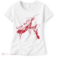 Funny Praying Mantis Retro Love Hurts Graphic Women's T-Shirt thumb 0
