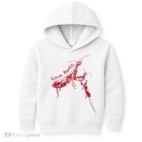 Funny Praying Mantis Retro Love Hurts Graphic Kids Hoodie thumb 0