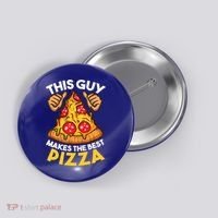 Funny Pizza Maker Gift For Men Women Cool Guy Best Pizza Gift Button thumb 0