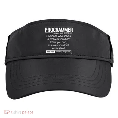 Funny Programmer Meaning Computer Coder Wizard Magician Gift Adult Drive Performance Visor