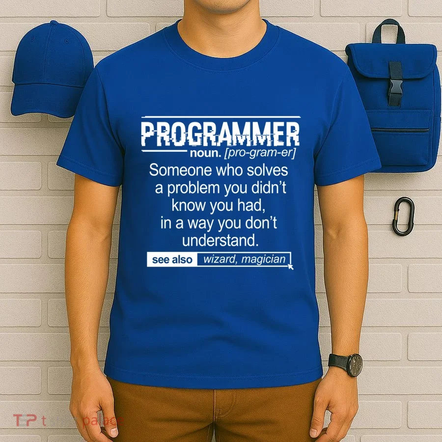 Funny Programmer Meaning Computer Coder Wizard Magician Gift T-Shirt