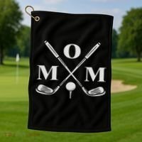 Funny Par Mom Golf Matching Golfing Quote Party Pocket Golf Towel thumb 1