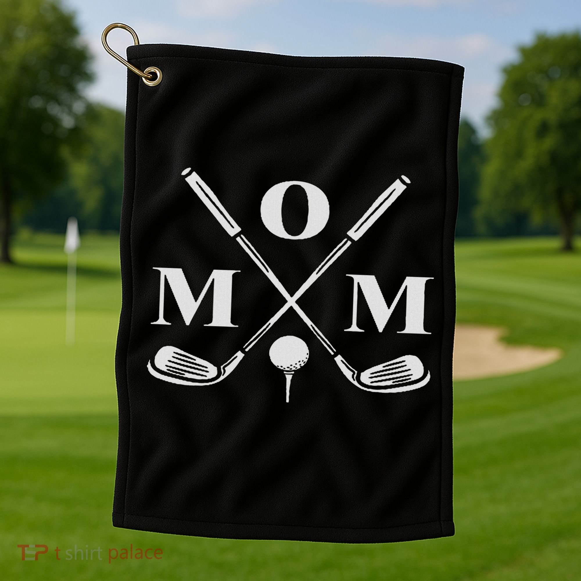 Funny Par Mom Golf Matching Golfing Quote Party Pocket Golf Towel
