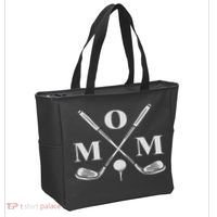 Funny Par Mom Golf Matching Golfing Quote Party Pocket Tote Bag thumb 2