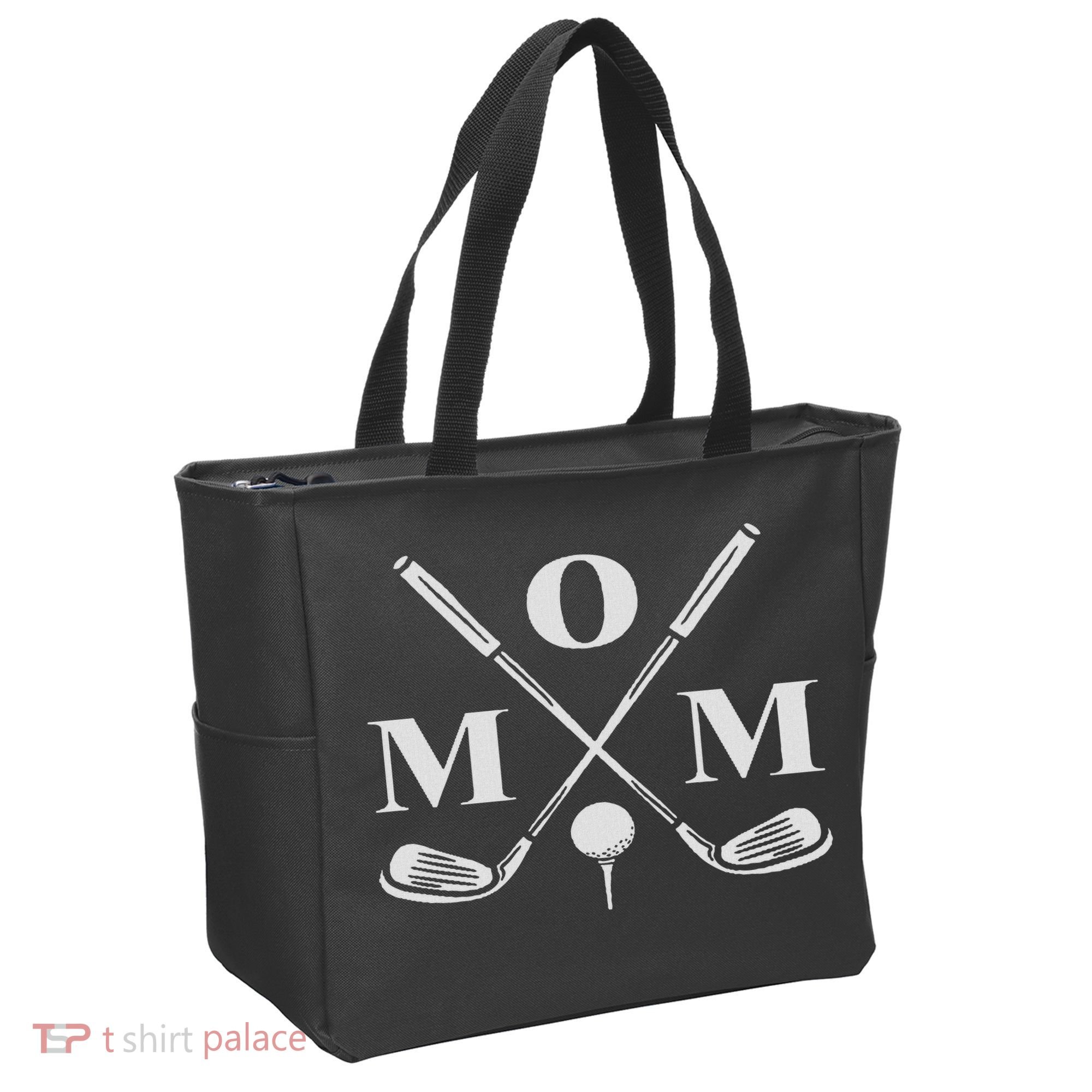 Funny Par Mom Golf Matching Golfing Quote Party Pocket Tote Bag