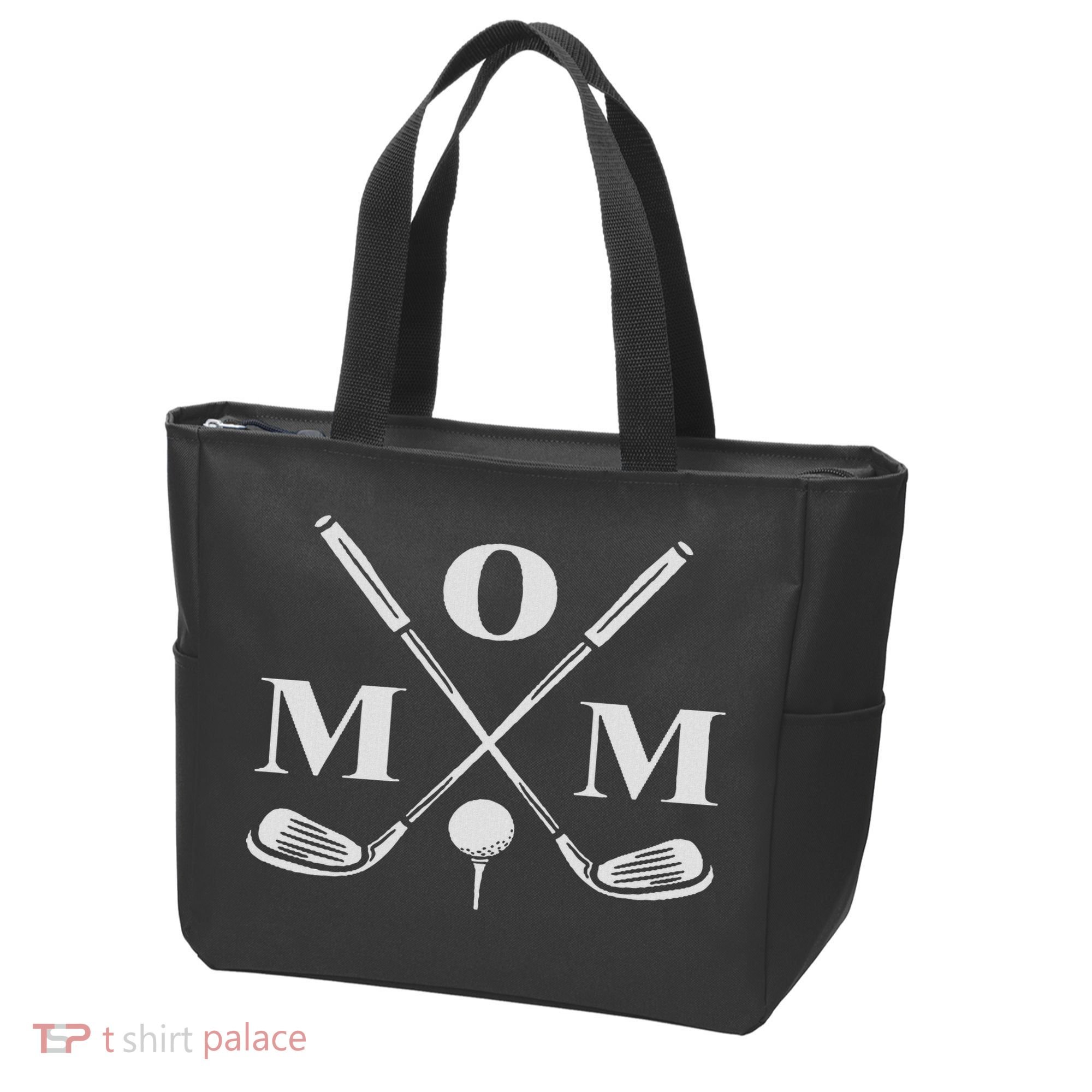 Funny Par Mom Golf Matching Golfing Quote Party Pocket Tote Bag