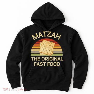 Funny Passover Matzah The Original Fast Food Seder Matzo Hoodie