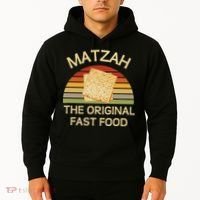 Funny Passover Matzah The Original Fast Food Seder Matzo Hoodie thumb 2