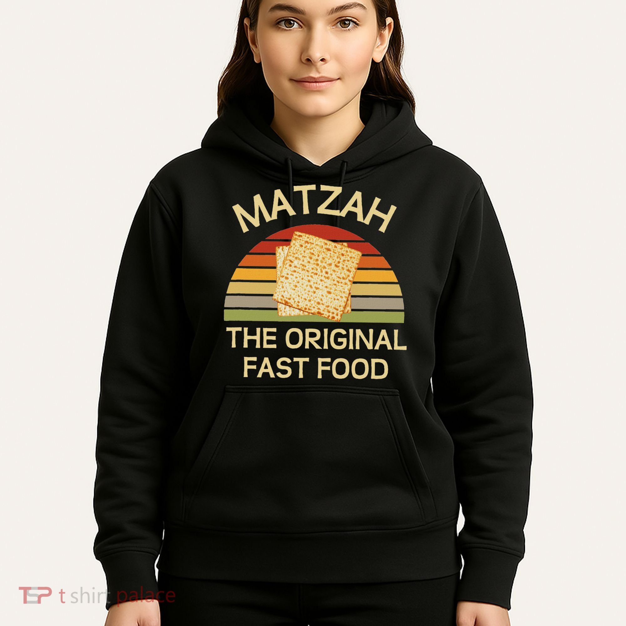 Funny Passover Matzah The Original Fast Food Seder Matzo Hoodie