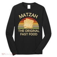 Funny Passover Matzah The Original Fast Food Seder Matzo Long Sleeve Shirt thumb 0