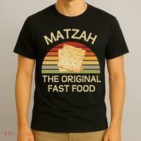 Funny Passover Matzah The Original Fast Food Seder Matzo T-Shirt thumb 3