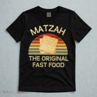 Funny Passover Matzah The Original Fast Food Seder Matzo T-Shirt thumb 5