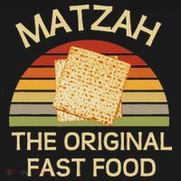 Funny Passover Matzah The Original Fast Food Seder Matzo T-Shirt thumb 7