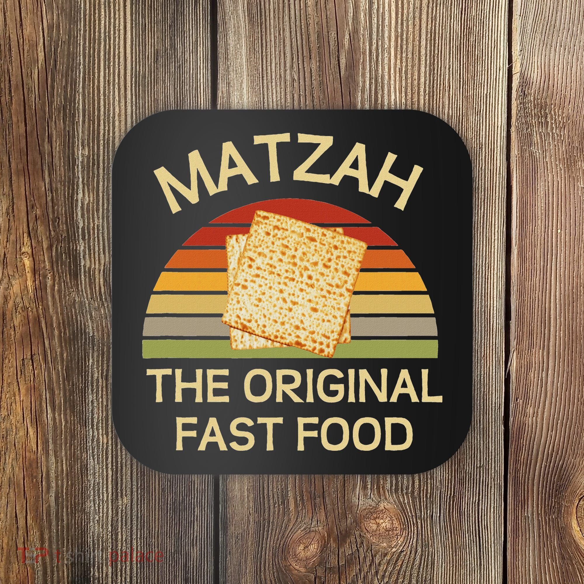 Funny Passover Matzah The Original Fast Food Seder Matzo Coaster