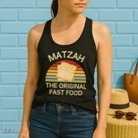 Funny Passover Matzah The Original Fast Food Seder Matzo Women's Tank Top thumb 2