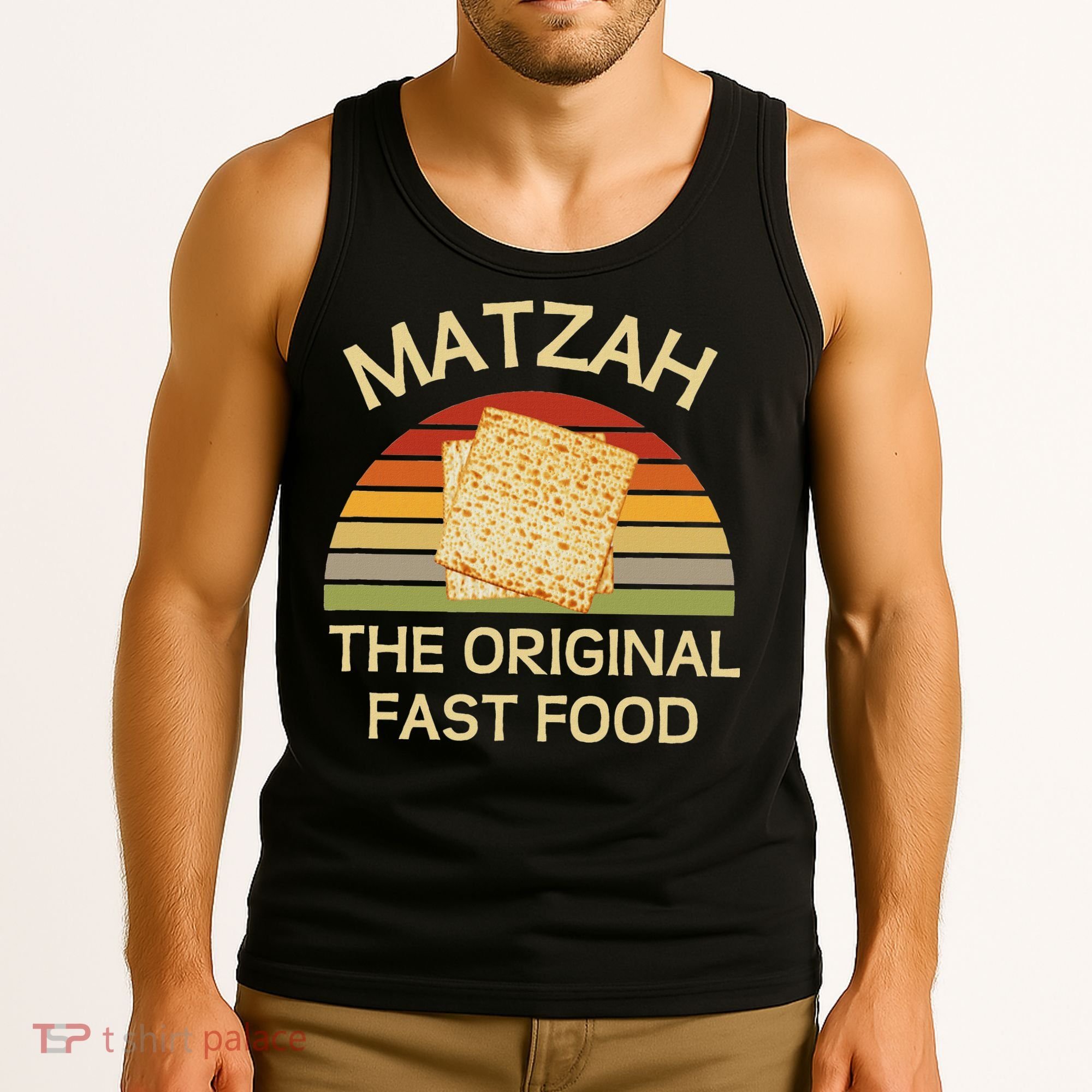 Funny Passover Matzah The Original Fast Food Seder Matzo Tank Top