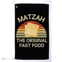 Funny Passover Matzah The Original Fast Food Seder Matzo Golf Towel thumb 0