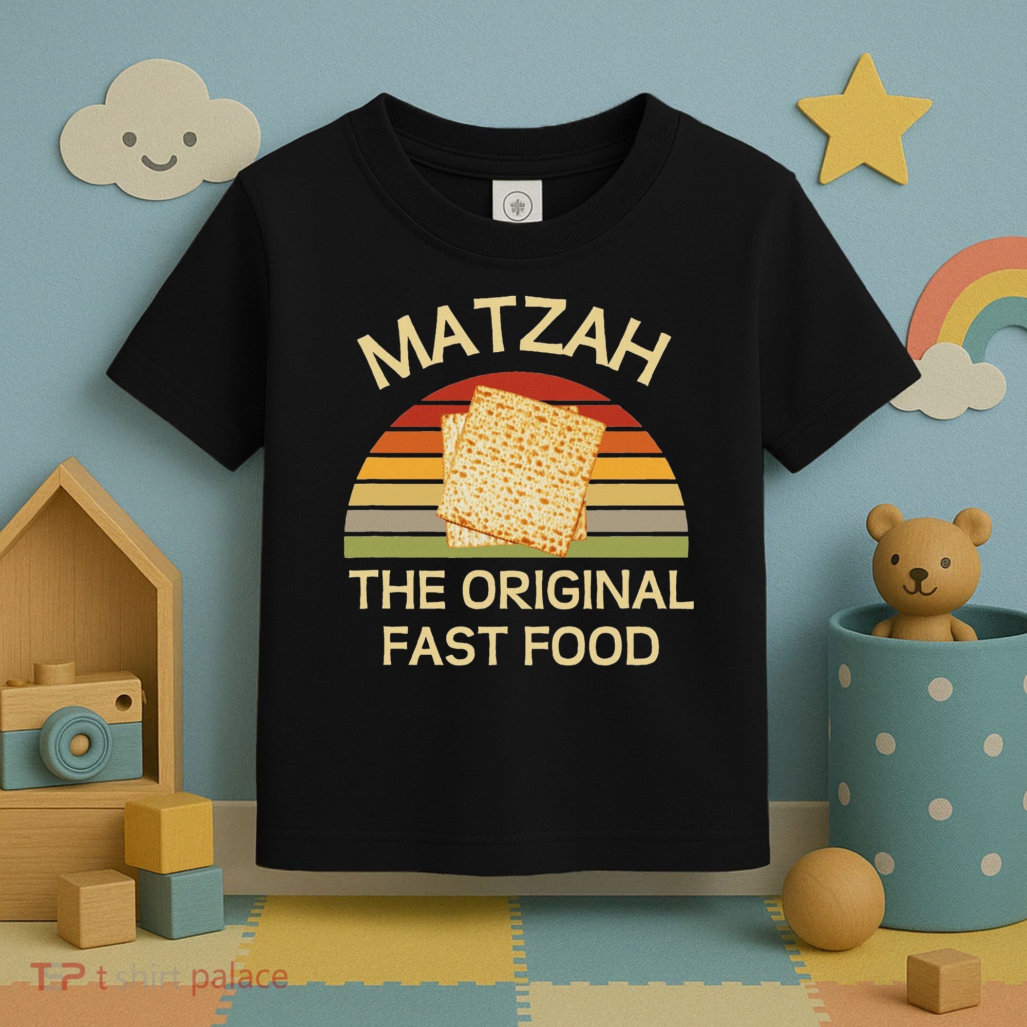 Funny Passover Matzah The Original Fast Food Seder Matzo Toddler T-Shirt