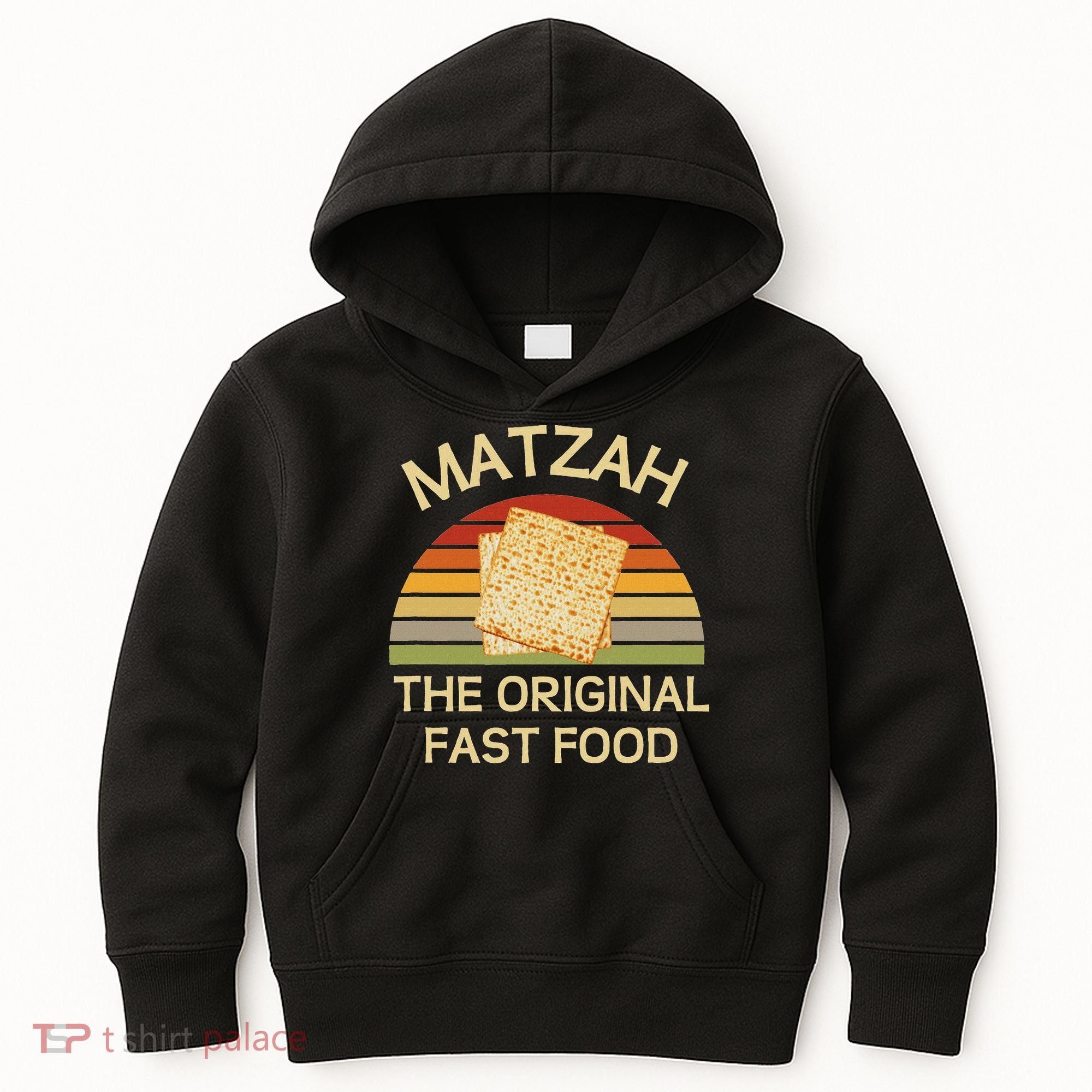Funny Passover Matzah The Original Fast Food Seder Matzo Kids Hoodie