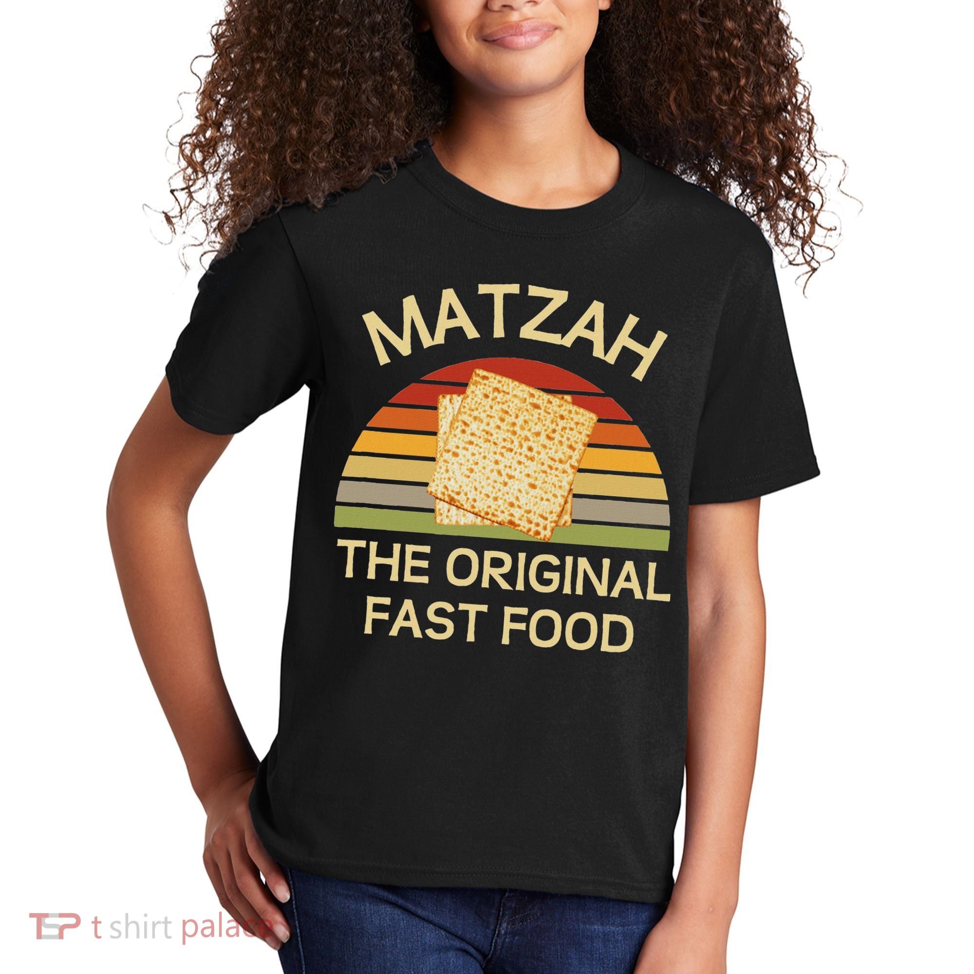 Funny Passover Matzah The Original Fast Food Seder Matzo Kids T-Shirt