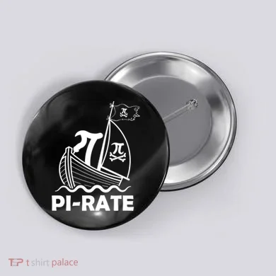 Funny Pi-rate Math Teacher Pi Day Button