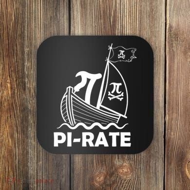 Funny Pi-rate Math Teacher Pi Day Coaster