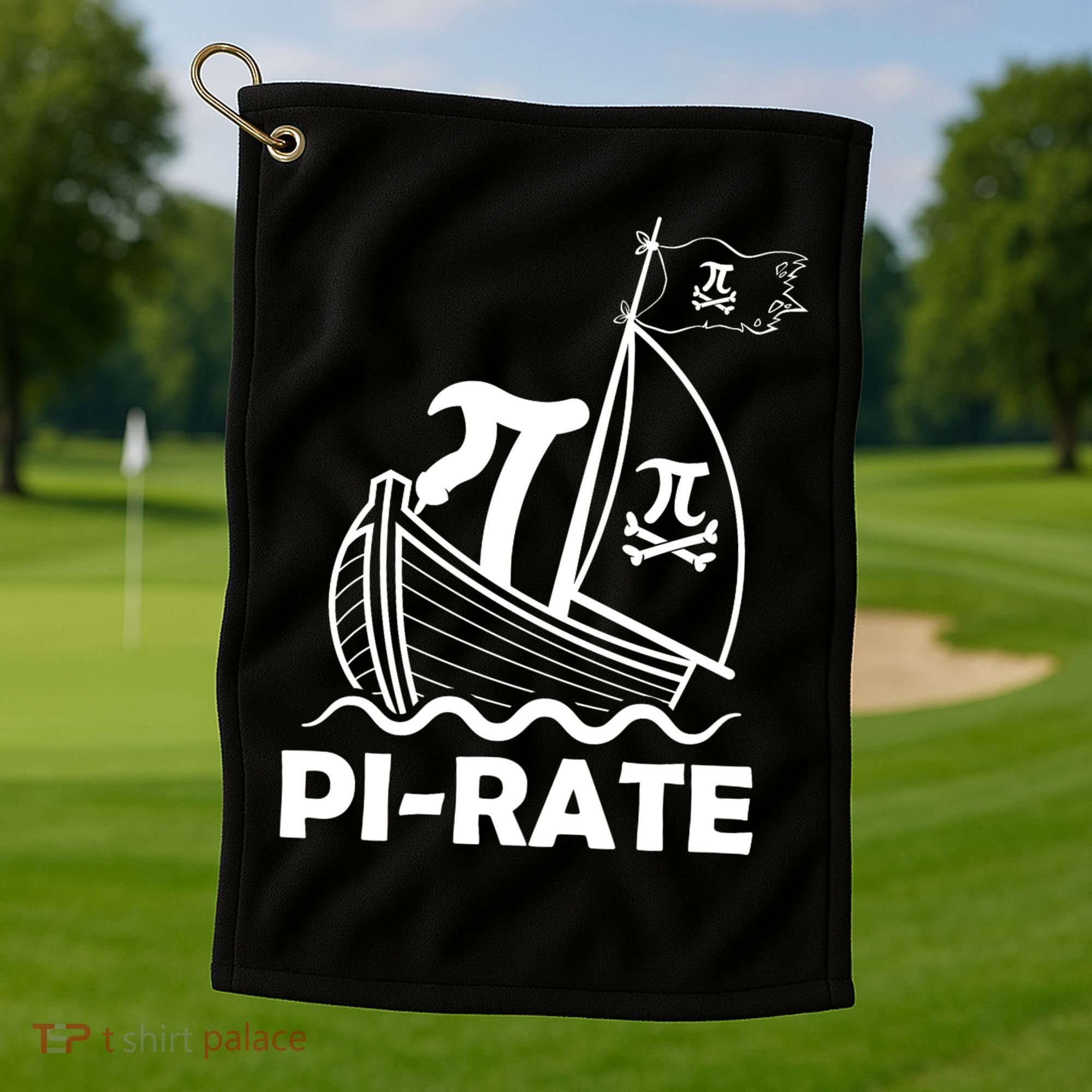 Funny Pi-rate Math Teacher Pi Day Golf Towel