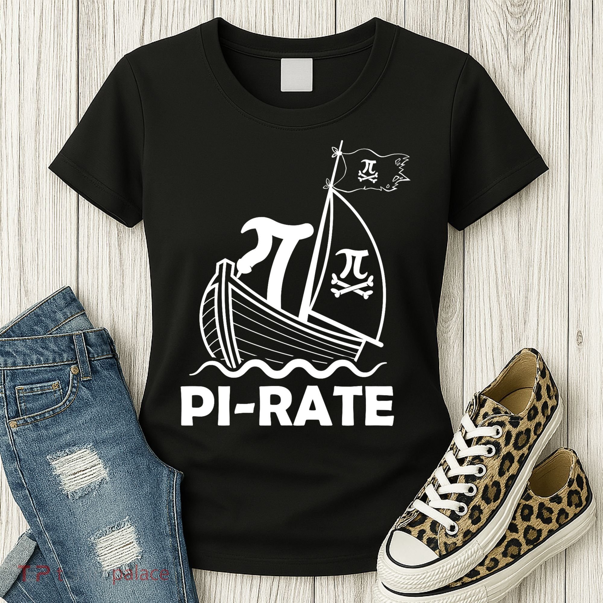 Funny Pi-rate Math Teacher Pi Day Women's T-Shirt