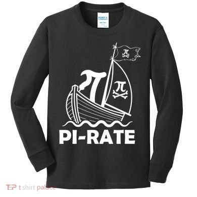 Funny Pi-rate Math Teacher Pi Day Kids Long Sleeve Shirt