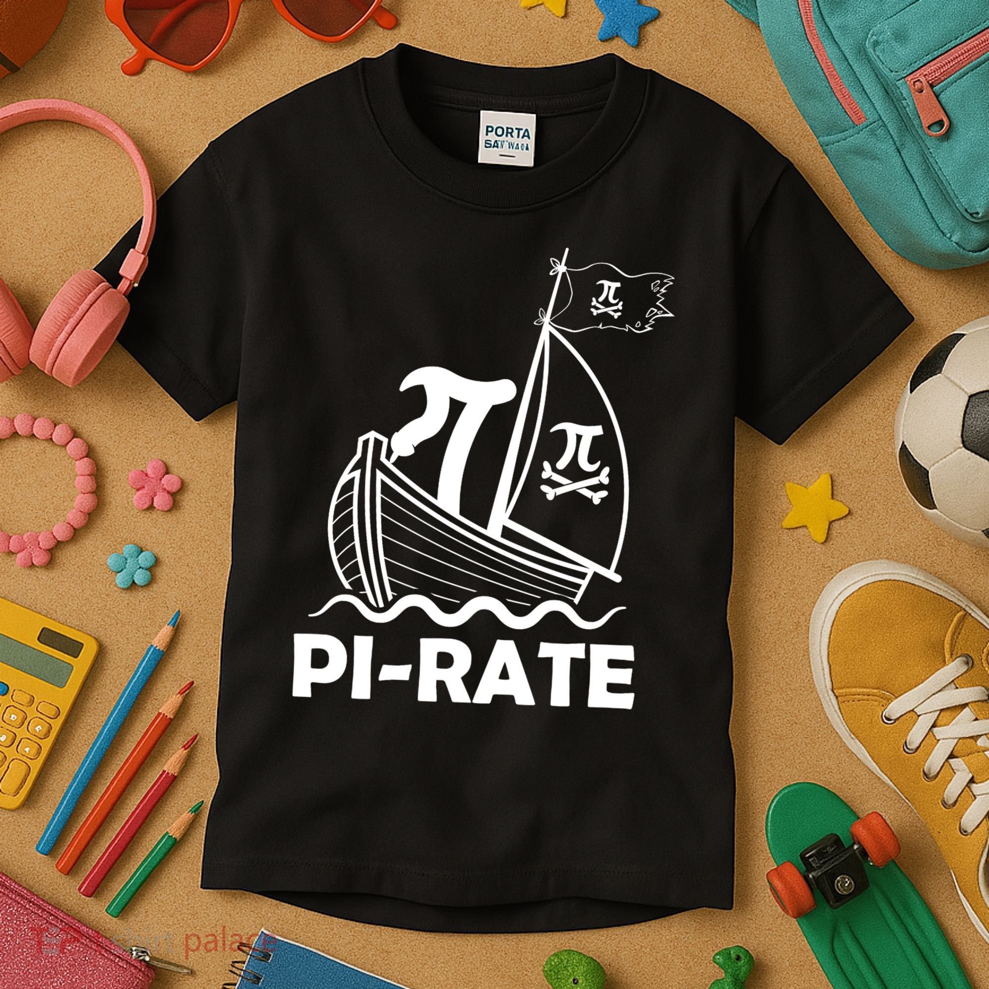 Funny Pi-rate Math Teacher Pi Day Kids T-Shirt