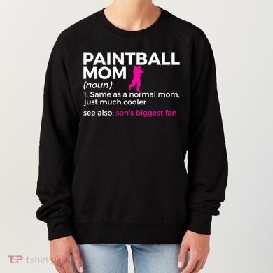 Funny Paintball Mom Definition Son's Biggest Fan Gift Women's Sweatshirt