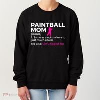 Funny Paintball Mom Definition Son's Biggest Fan Gift Women's Sweatshirt thumb 0