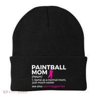 Funny Paintball Mom Definition Son's Biggest Fan Gift Beanie thumb 0