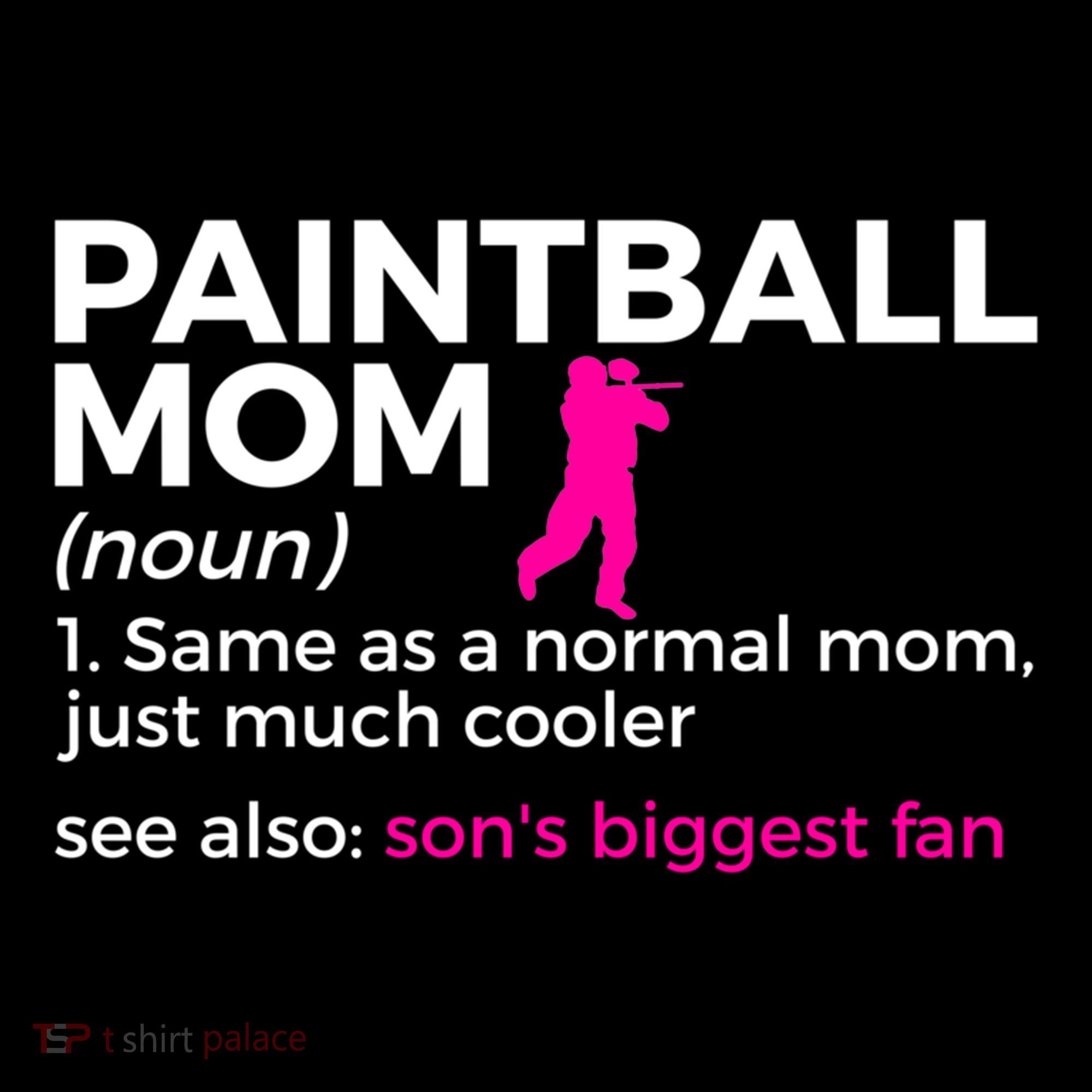 Funny Paintball Mom Definition Son's Biggest Fan Gift Women's Hoodie