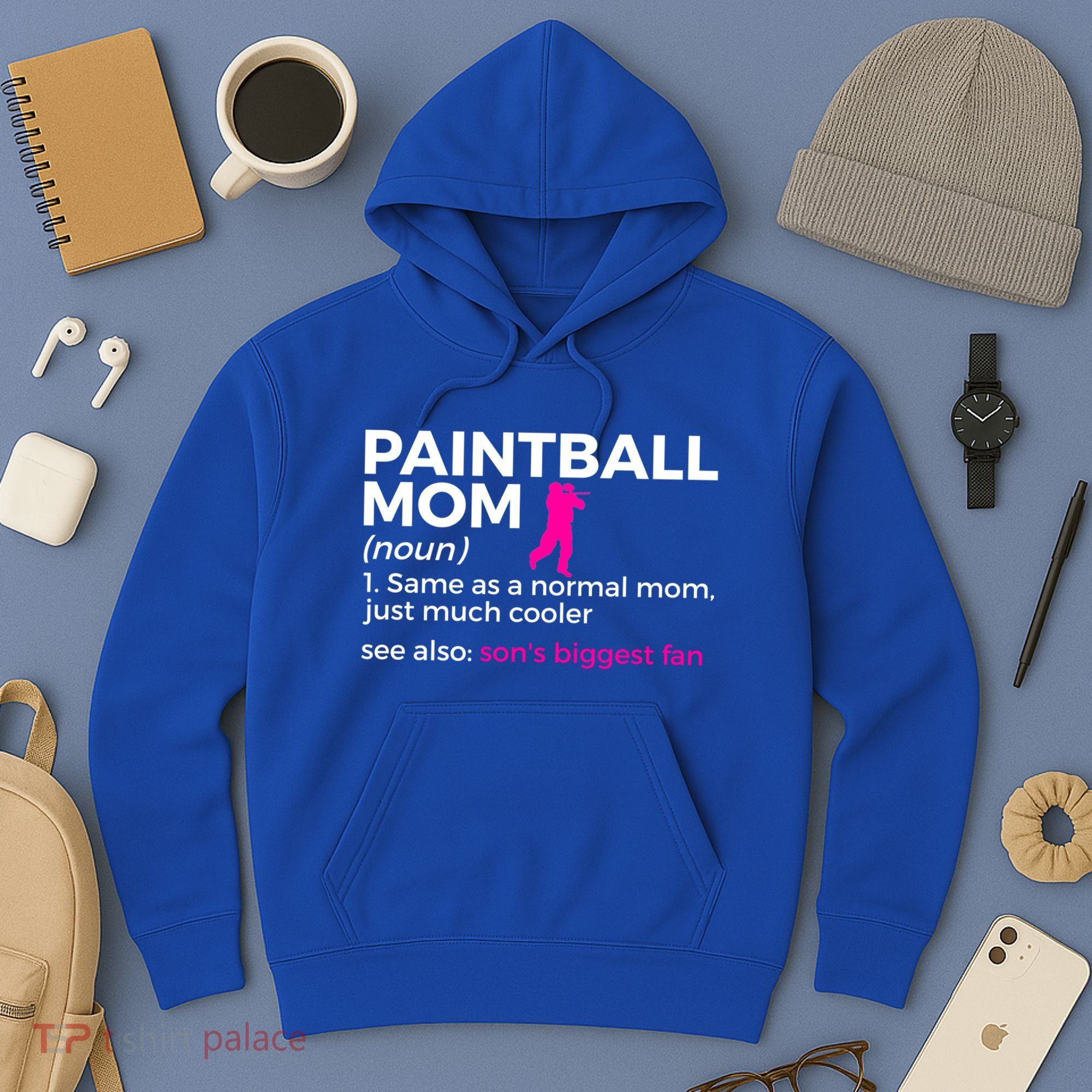 Funny Paintball Mom Definition Son's Biggest Fan Gift Hoodie