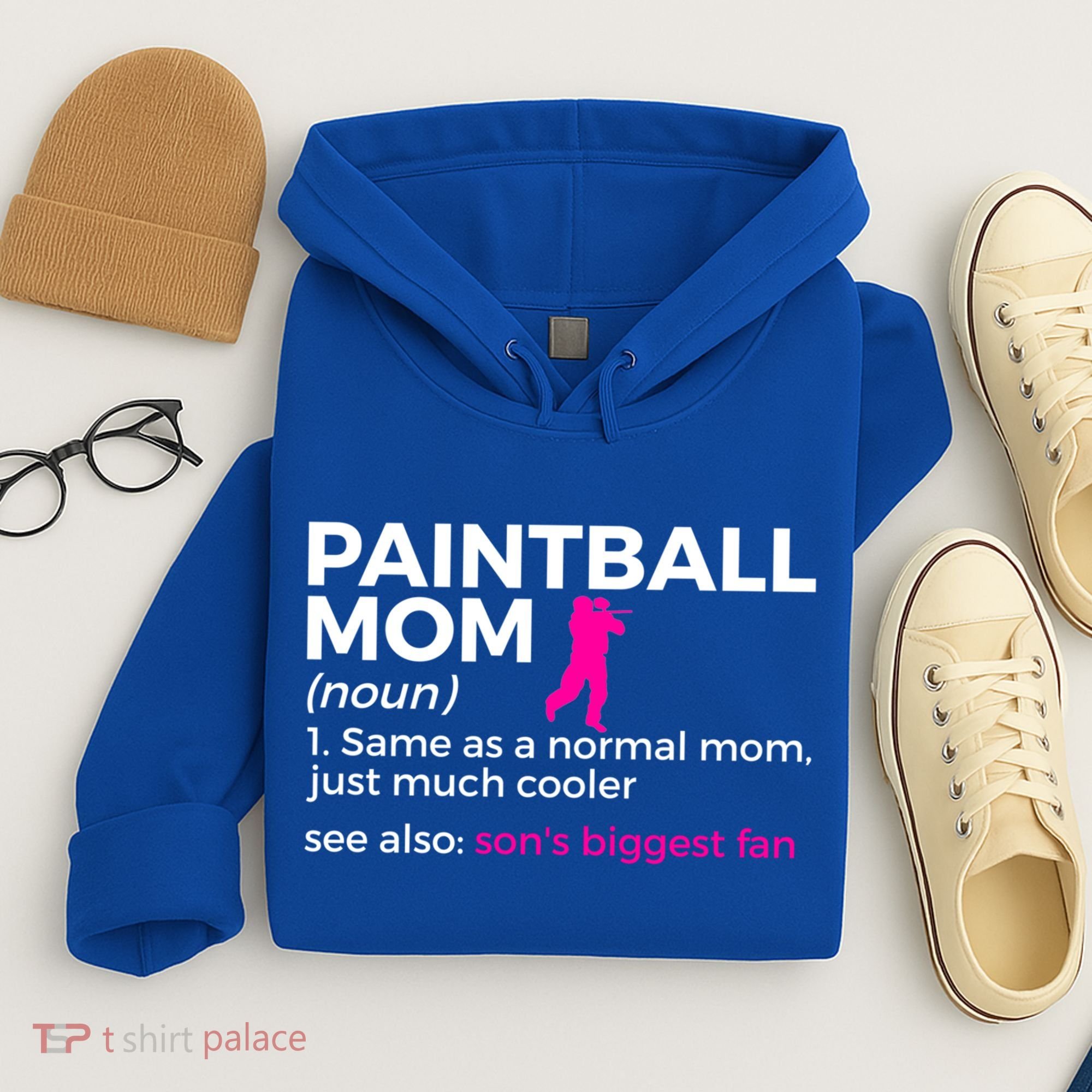 Funny Paintball Mom Definition Son's Biggest Fan Gift Hoodie