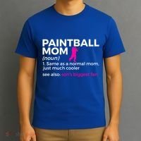 Funny Paintball Mom Definition Son's Biggest Fan Gift T-Shirt thumb 3
