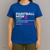 Funny Paintball Mom Definition Son's Biggest Fan Gift T-Shirt thumb 4