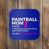 Funny Paintball Mom Definition Son's Biggest Fan Gift Coaster thumb 0