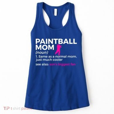 Funny Paintball Mom Definition Son's Biggest Fan Gift Women's Tank Top