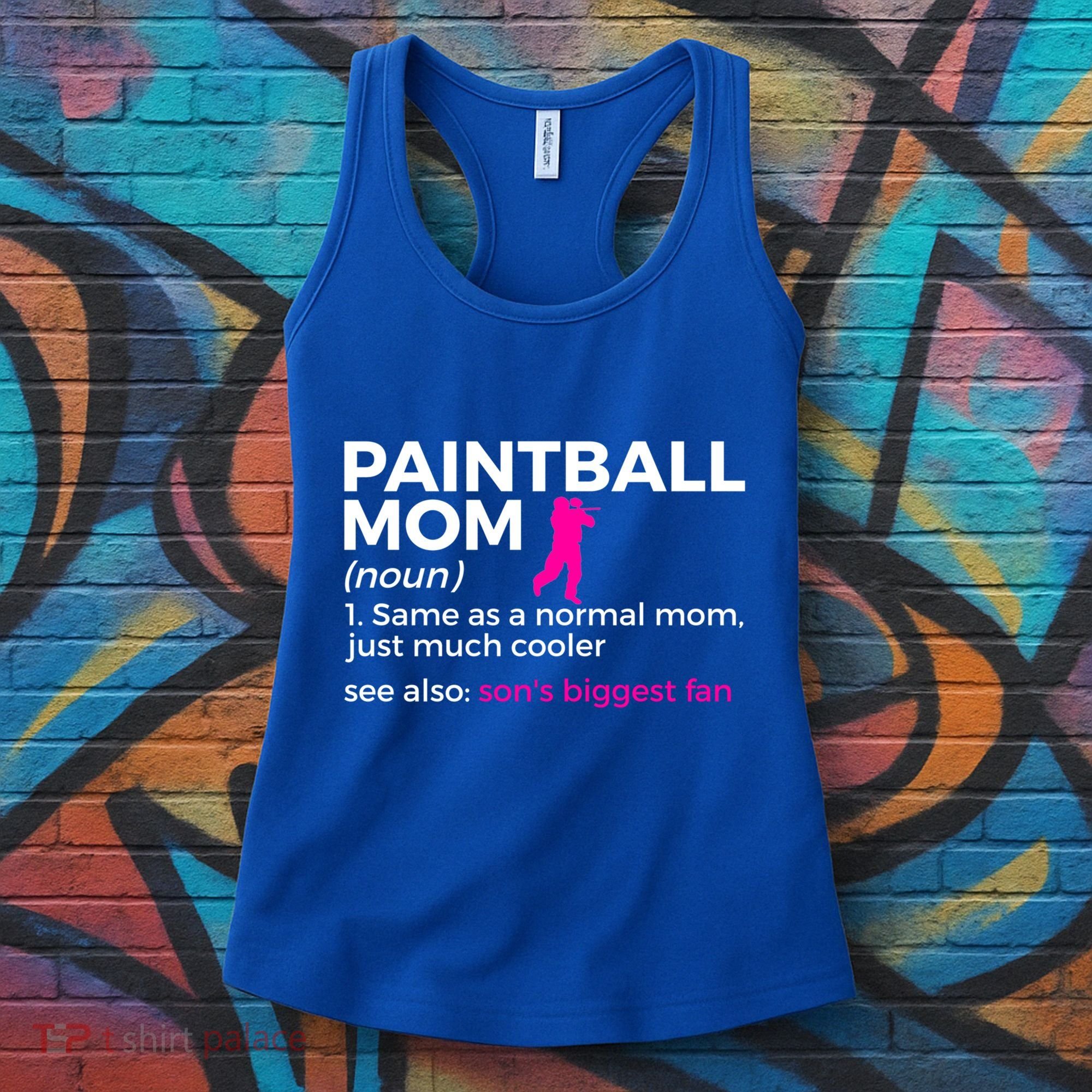 Funny Paintball Mom Definition Son's Biggest Fan Gift Women's Tank Top