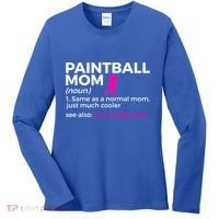 Funny Paintball Mom Definition Son's Biggest Fan Gift Women's Long Sleeve Shirt thumb 0
