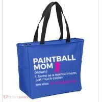 Funny Paintball Mom Definition Son's Biggest Fan Gift Tote Bag thumb 2