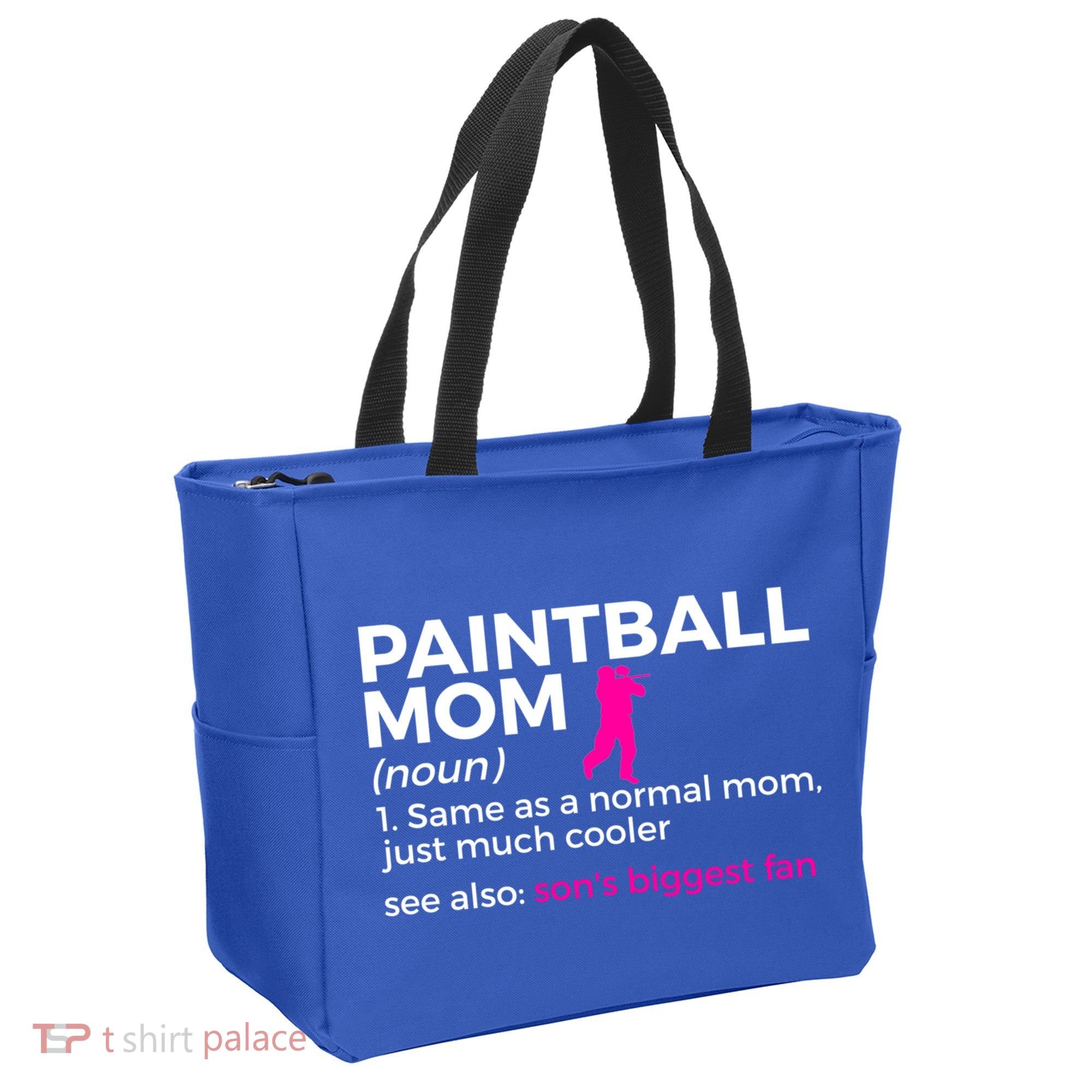 Funny Paintball Mom Definition Son's Biggest Fan Gift Tote Bag