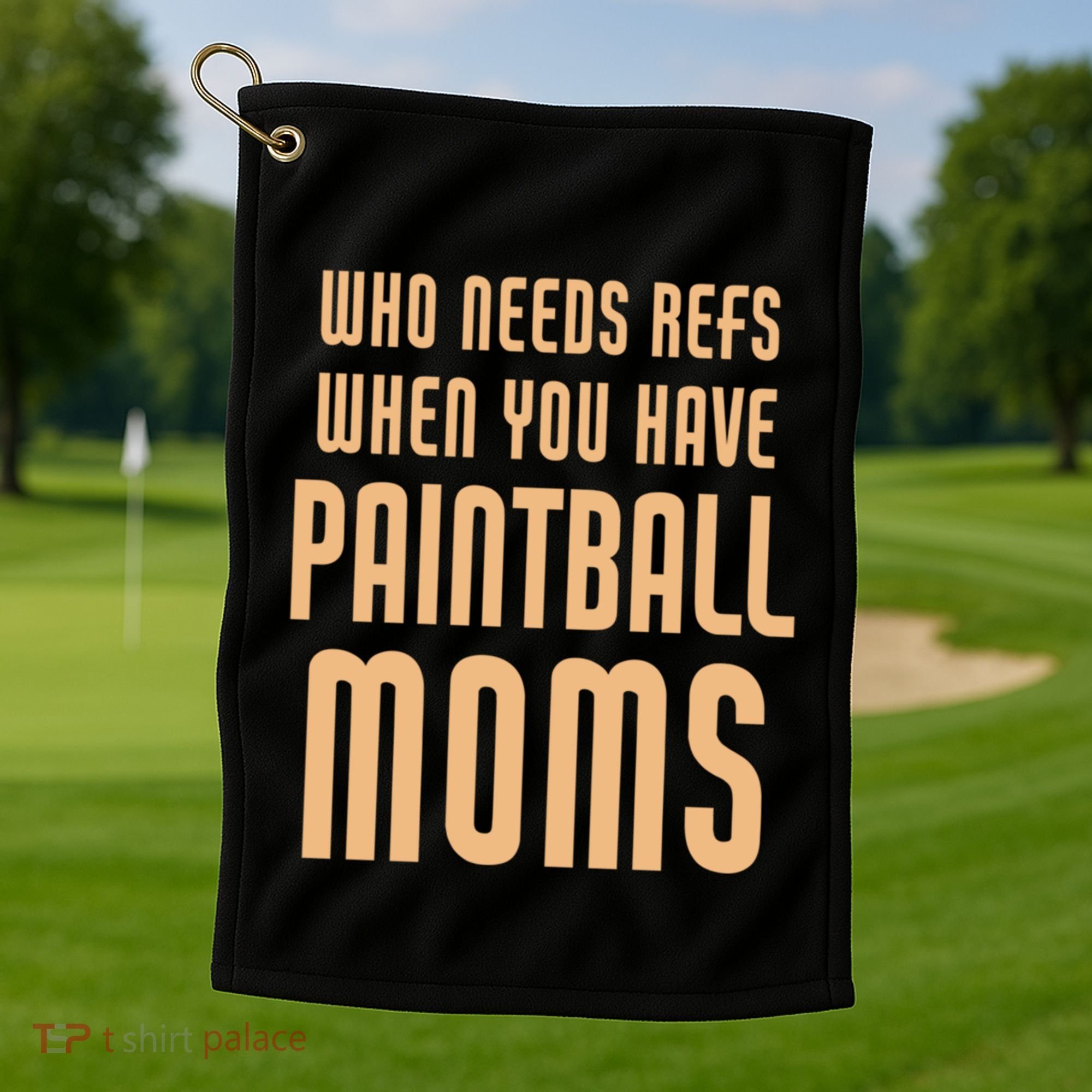 Funny Paintball Mom Mother Paintballer Gift Golf Towel