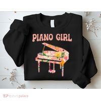 Funny Piano Music Instrument Musician  Piano Girl Sweatshirt thumb 2