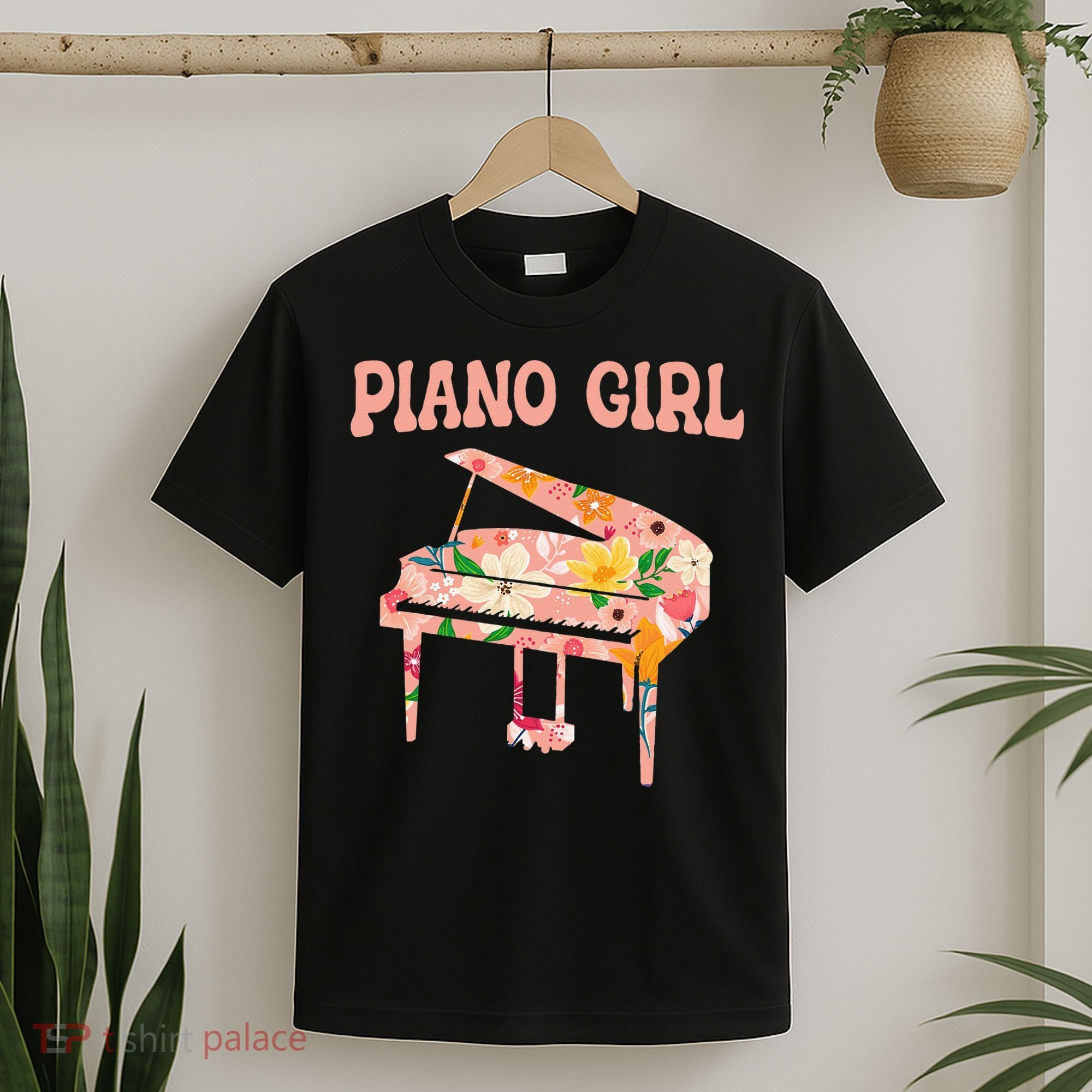 Funny Piano Music Instrument Musician  Piano Girl T-Shirt