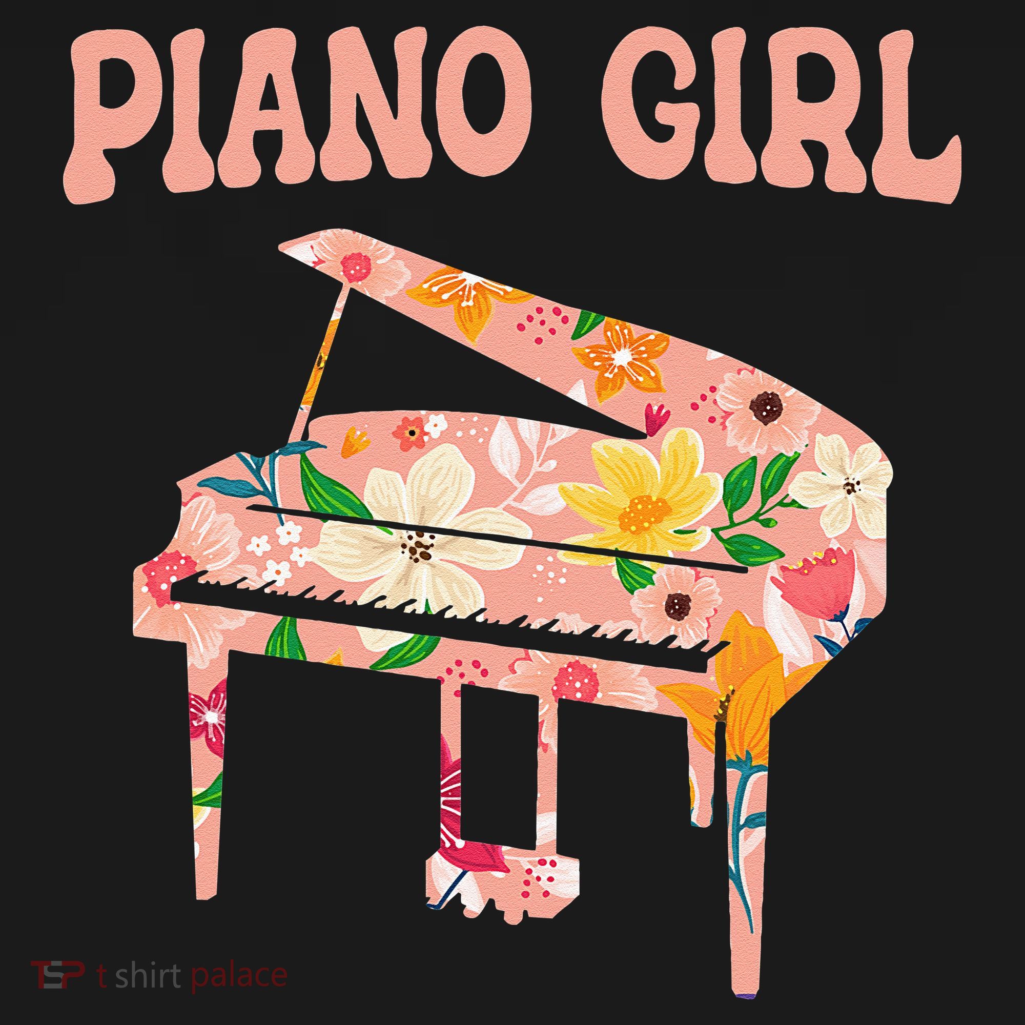 Funny Piano Music Instrument Musician  Piano Girl T-Shirt